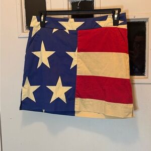 Loudmouth Stars and Stripes Mini Skirt golf 8 Euc